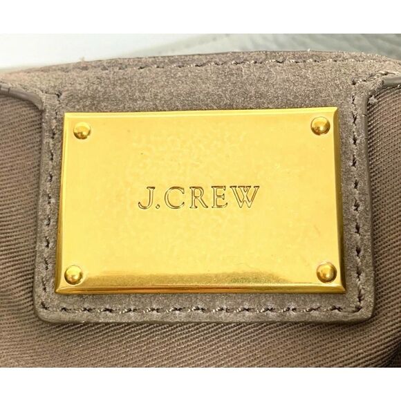 ROOMY J.CREW PEBBLED GRAY GENUINE LEATHER TOTE HOBO SHOULDER BAG PURSE HANDBAG - Picture 10 of 10